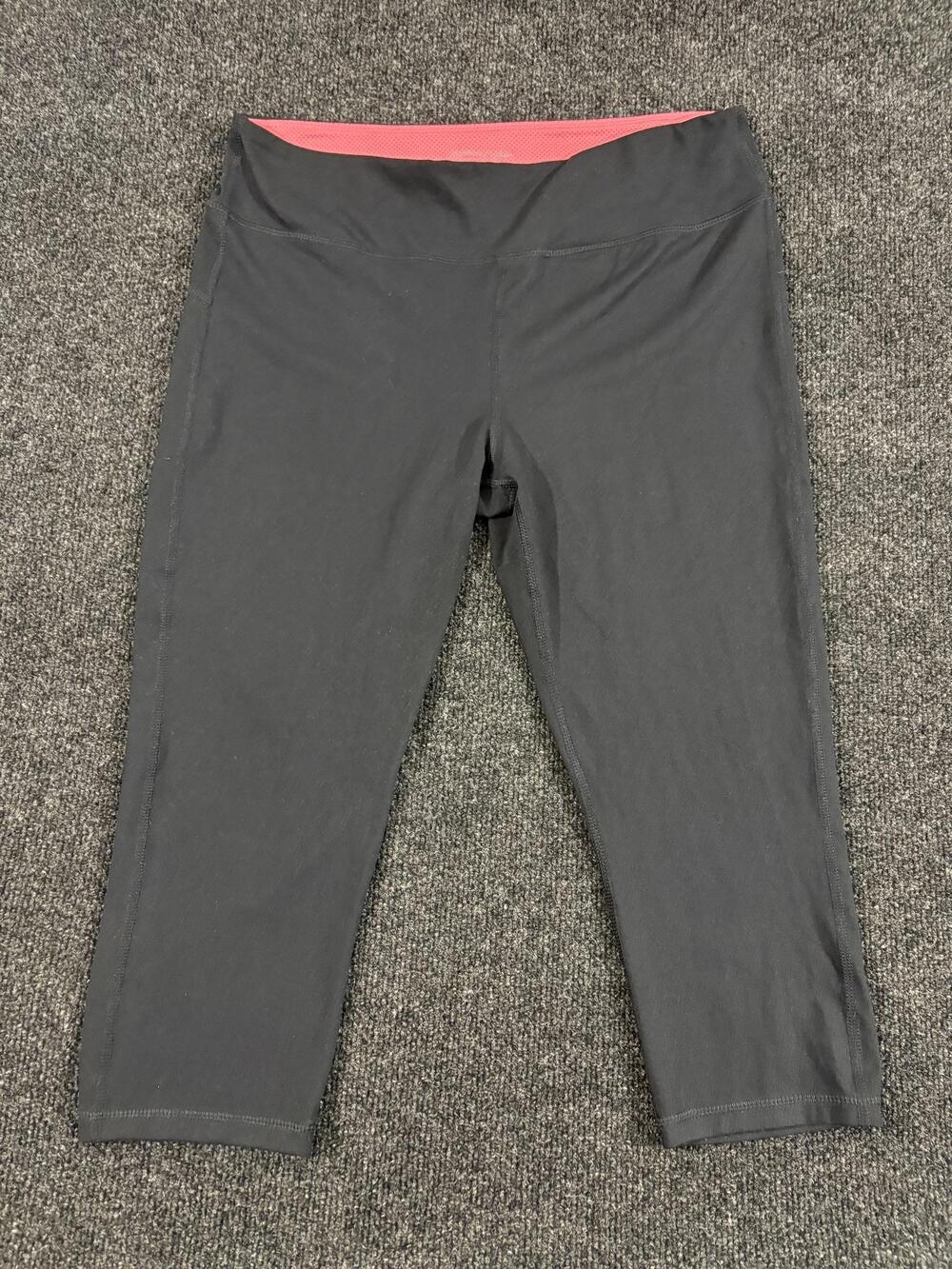 Marika Sport Leggings Womens L Black Capri High Rise Stretch Activewear Yoga